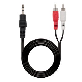 Nanocable Cable Audio Estéreo Jack 3.5mm Macho a 2x RCA Macho 10m - Negro